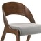 Armen Living Polly Mid-Century Gray Upholstered Dining Chairs in Walnut Finish, PK2 LCPLSIGRWA - alternate 6